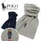 ポロ ラルフローレン POLO RALPH LAUREN solid denim bear scarf マフラー